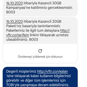 Vodafone Ek Paket İptali
