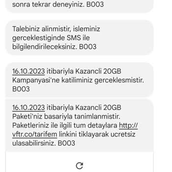 Vodafone Ek Paket İptali