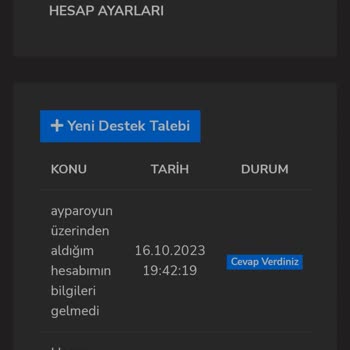 Aypar Oyun PUBG Mobile Hesabımın Giriş Bilgileri Bana Gelmedi