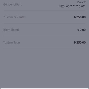 Vodafone Pay Bakiye Yükleme Hatası
