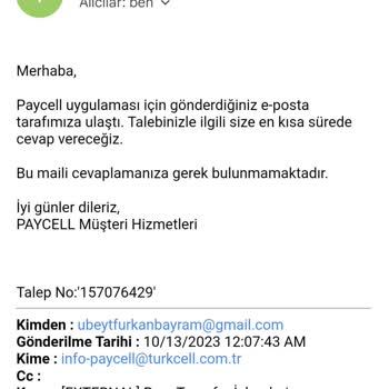 Paycell Para Hesabıma Gelmedi