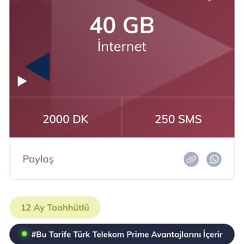 Türk Telekom Popüler Prime 40 Sınırsız Sosyal Medya Aldatması