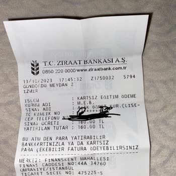 Ziraat Bankası Açık Öğretime Yatırdığım Para Gözükmüyor