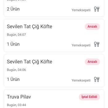 Yemeksepeti Sipariş İptali Para İadesi