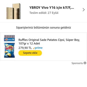 Amazon YT2325521266064865 Kodlu Ürün Hiç Gelmedi