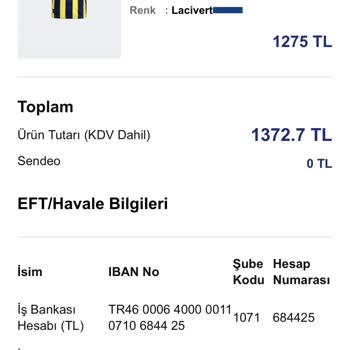 Fenerium Ürün İadesi Yapılmaması