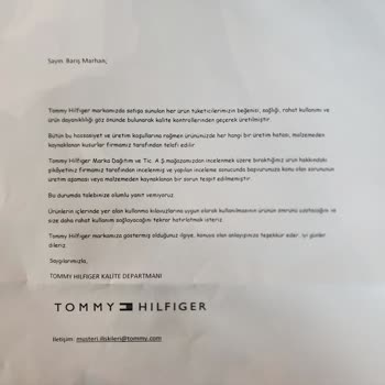 Tommy Hilfiger Gizlenmiş Defolu Ürünü