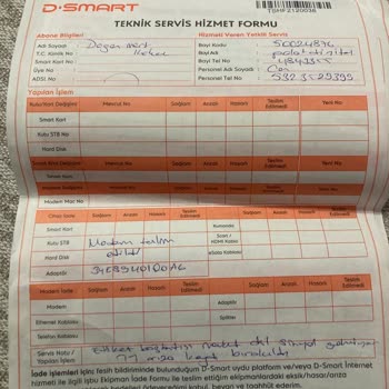 D'Smart İnternet Sorunu Ve İptal İsteği