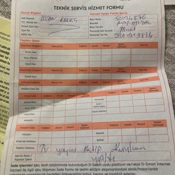 D'Smart İnternet Sorunu Ve İptal İsteği