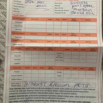 D'Smart İnternet Sorunu Ve İptal İsteği