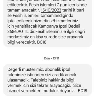 Turkcell Superonline İptal Bedeli