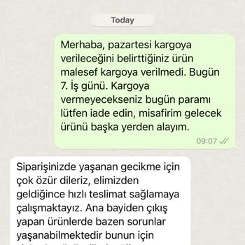 Arya Gross Ürün Göndermedi Mağdur Oldum
