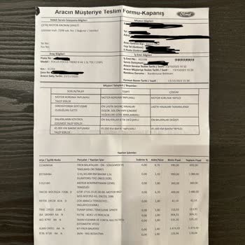 Ford Çetaş Mahmutbey Servisi Kendi Hatasının Arkasında Durmuyor