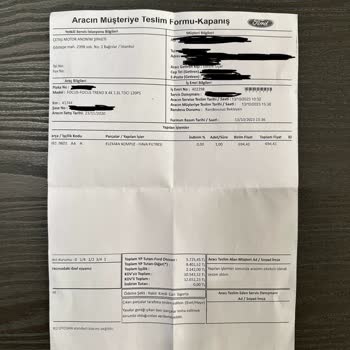 Ford Çetaş Mahmutbey Servisi Kendi Hatasının Arkasında Durmuyor