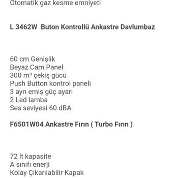 Luno Ankastre Ankastre Set Eksik Ürün