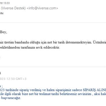 Vivense Siparişini Teslim Edemiyor