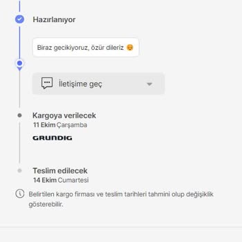 Grundig Kargoya Verilemeyen Ürün