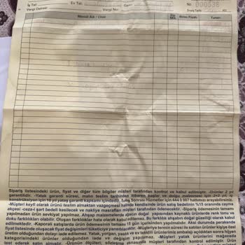 Yataş Ürün Teslim Süresi, Müşteriyi Zarara Uğratmaya Yönelik Açıklamalar.