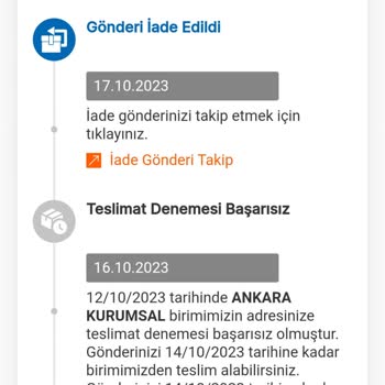MNG Kargo Ürünüm Bilgilendirme Yapılmadan İade Edildi