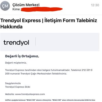 Trendyol Gönderdiğim Ürünün Gönderilmediğini İddia Etmesi