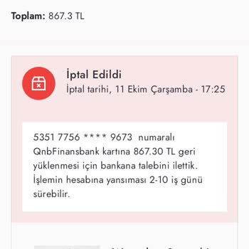 Boyner Para İadesi Yansımadı