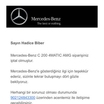 Mercedes Kapora İadesi Yapmıyor