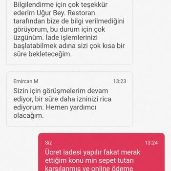 Yemeksepeti Müşterisinin Arkasında Durmuyorlar.