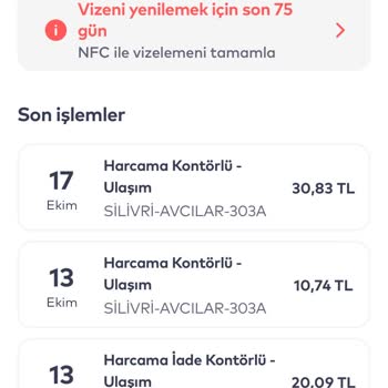 Belbim (İstanbulkart) İade Gösterilen Paranın Karta Yüklenmemiş Olması