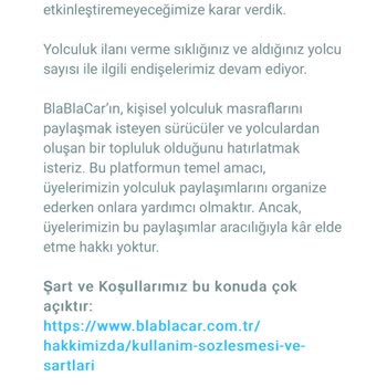 BlaBlaCar Bla Bla Hesap Bloke Ediyor