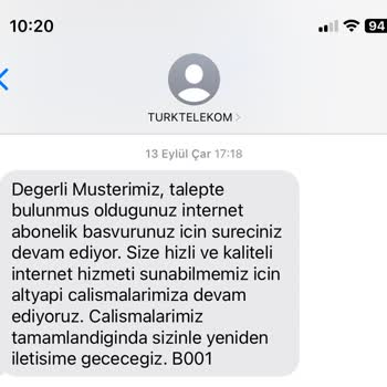 Türk Telekom ADSL İnternet Başvurusu Sonuçlanmadı