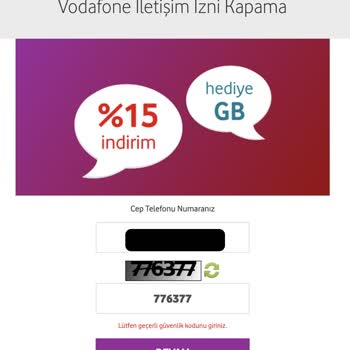 Vodafone İletişim İzni Kapama