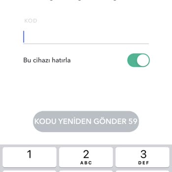 Snapchat Doğrulama Kodu Eski Numarama Geliyor.