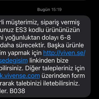 Vivense Geciken Teslimat Tarihi Ve Ürünün Üretilmemesi
