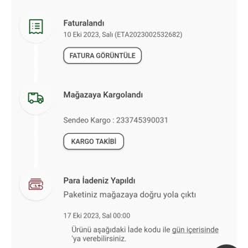 Karaca Züccaciye Karaca Bilgim Dışında Sipariş İadesi Yaptı