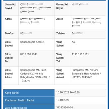 Sürat Kargo Hatay Antakya Asi Şubesi Şikayeti