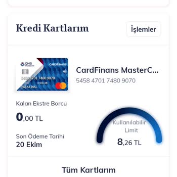 QNB Finansbank Yapılandırmada Olan Kartımı Günü Gelmeden Kapattım
