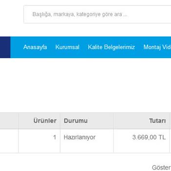 Durul Duşakabin Siparişimi Teslim Etmiyor