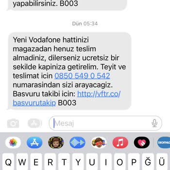 Vodafone Sebepsizce Hattımı Taşımıyor