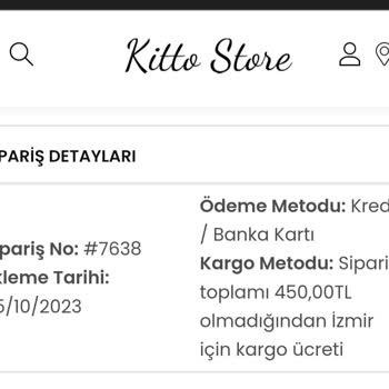 Kitto Store 12 Gündür Gelmeyen Kargo