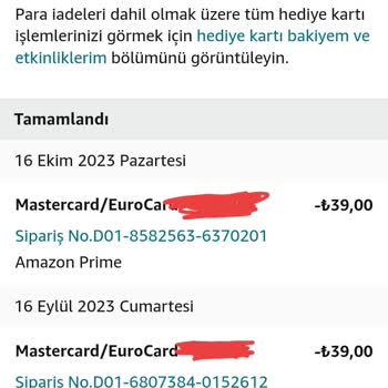 Amazondan Üyelik Almadım Ama Kartımdan Para Çekti