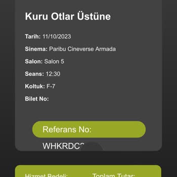 Paribu Cineverse Keyfi Bilet İptali