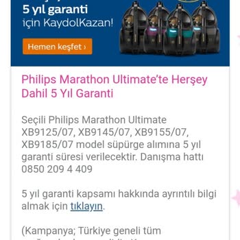 PHILIPS Ev Aletleri Philips Garanti Kapsamındaki Süpürgemin Parça Değişimine Ücret İstiyor