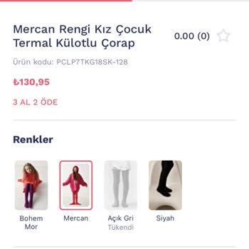 Penti Yanlış Beden Gönderimi