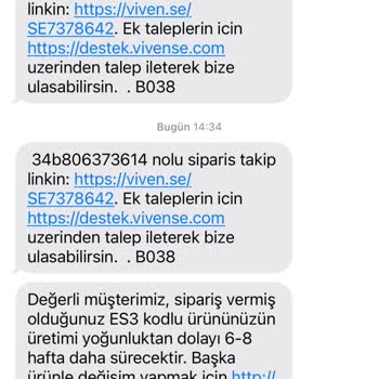 Vivense Teslimat Tarihine Uymuyor