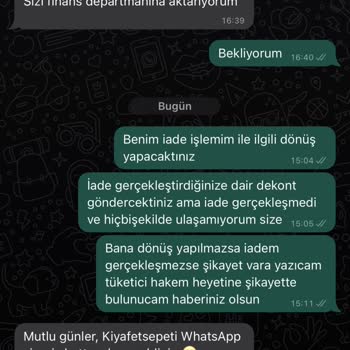 Kıyafet Sepeti Paramızı 35 Gündür İade Etmiyorlar. Oyalıyorlar...