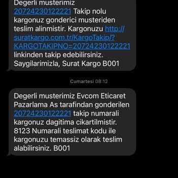 Sürat Kargo Kargom Teslim Edilmedi