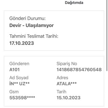 Bir Günde Kargo Firması Teslimat Yapmadı.