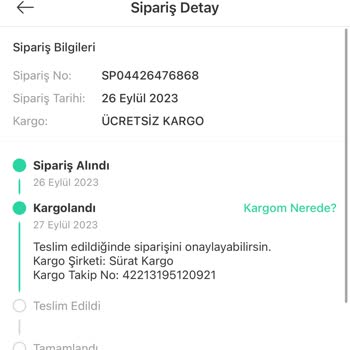 Dolap'tan Aldığım Ürün Kargoda Kayboldu Mağdurum
