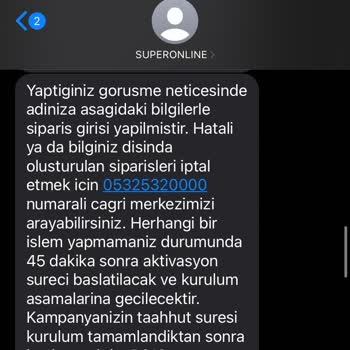 Superonline Ev İnterneti Başvurumu Benden Habersiz İptal Ettiler