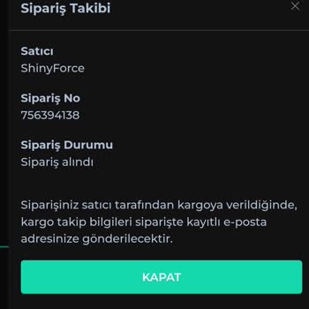 Shiny Force Sweatshirt Siparişi Verdim Ama Hala Kargoya Verilmedi